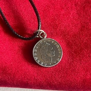 Delicate gift Italian coin necklace